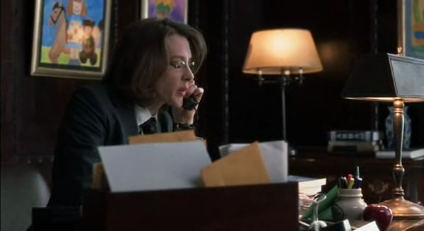 Rosalie Mullins on the phone with Dewey