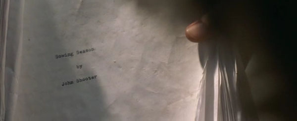 The script &acute;Sowing Season&acute; by John Shooter